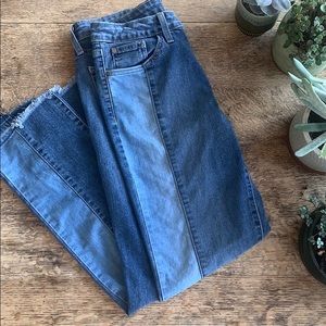 Two toned cropped jeans!